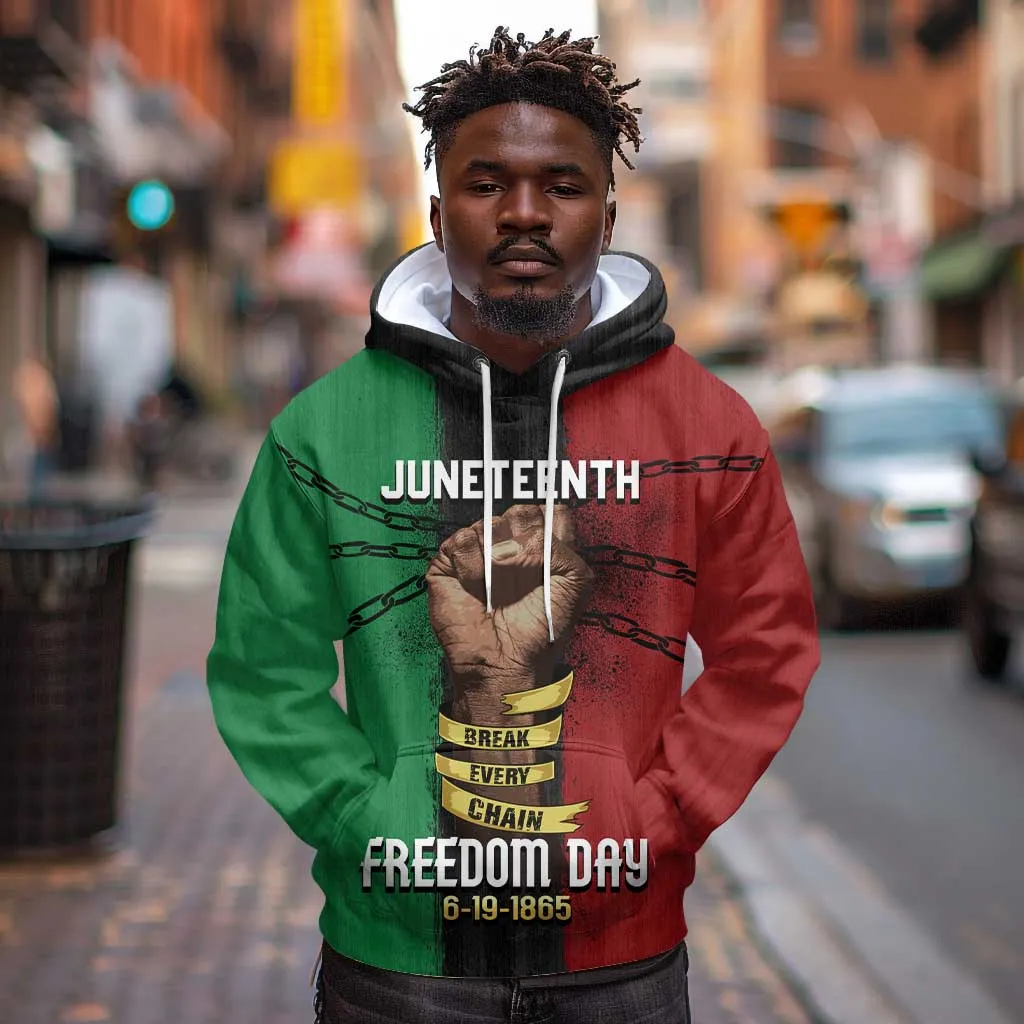 Juneteenth Freedom Day Hoodie Black Pride Month DT02