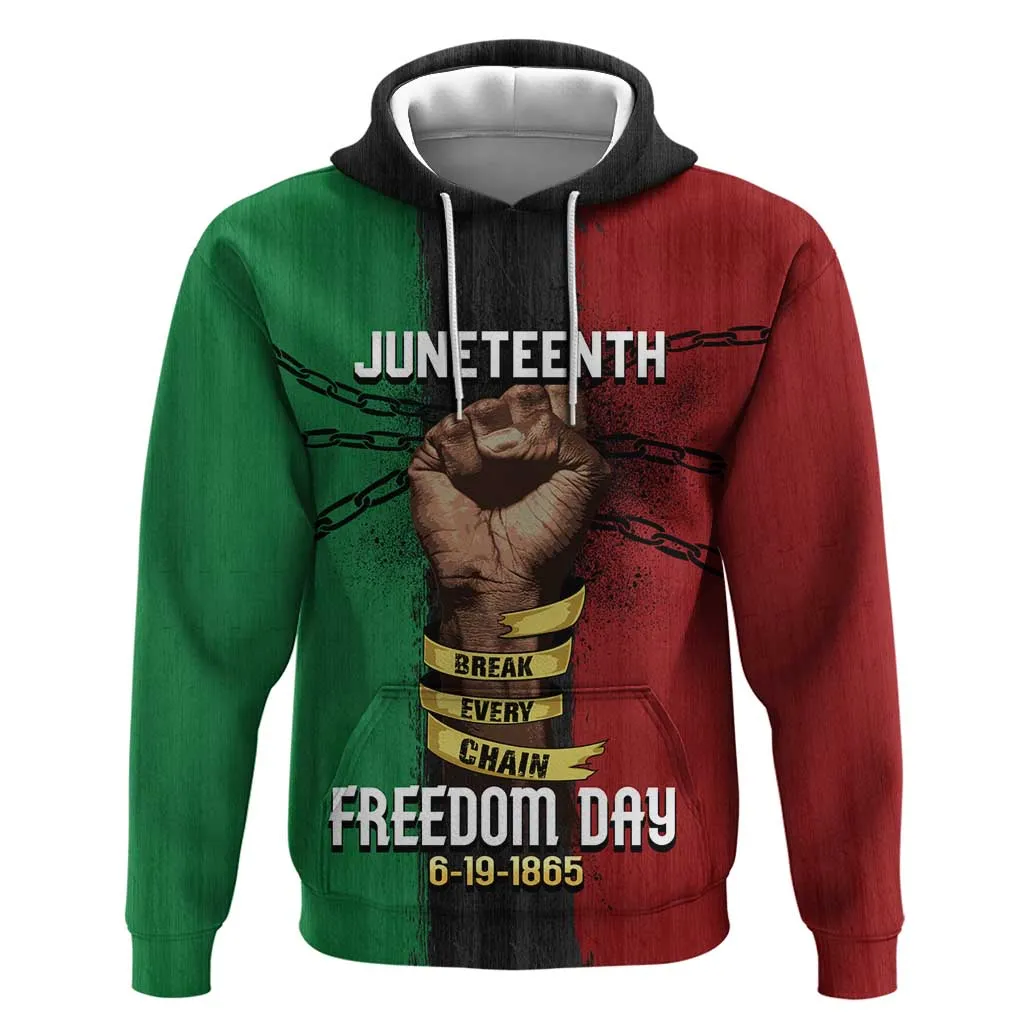 Juneteenth Freedom Day Hoodie Black Pride Month DT02