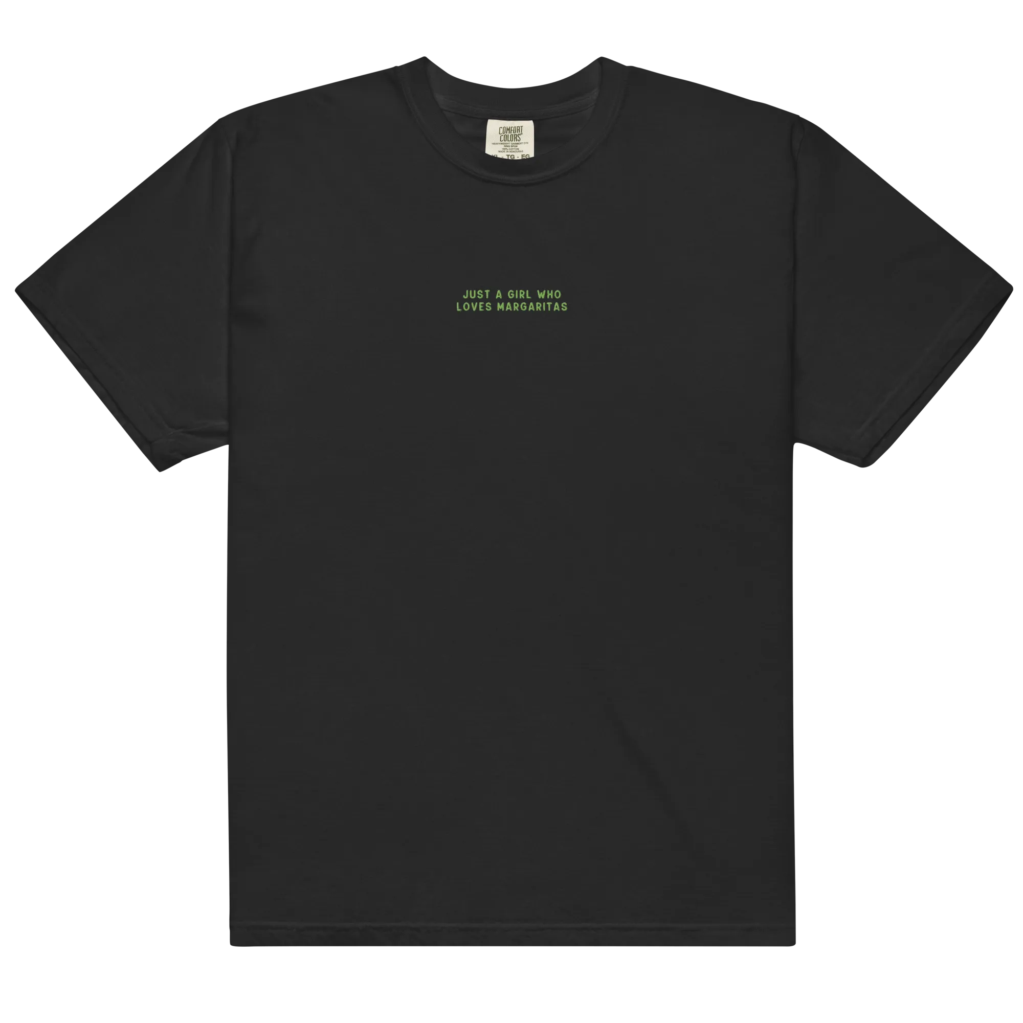 Just A Girl Who Loves Margaritas Embroidered Premium T-Shirt