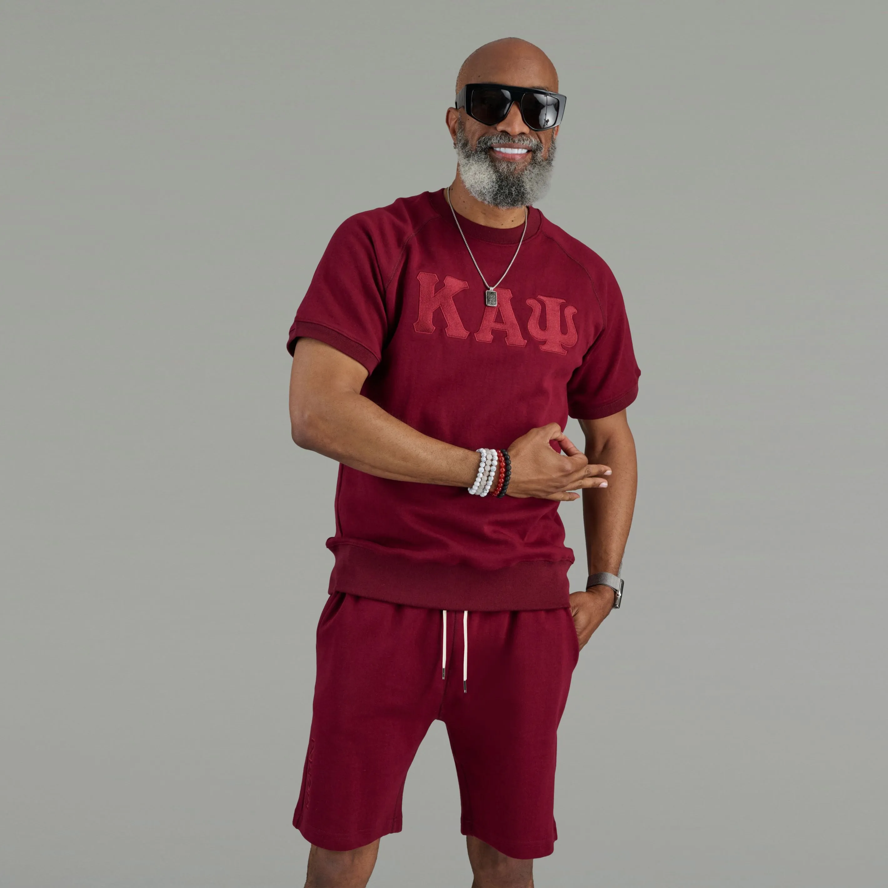 Kappa Alpha Psi 3-Letter Tonal Short Sleeve Crewneck-FINAL SALE