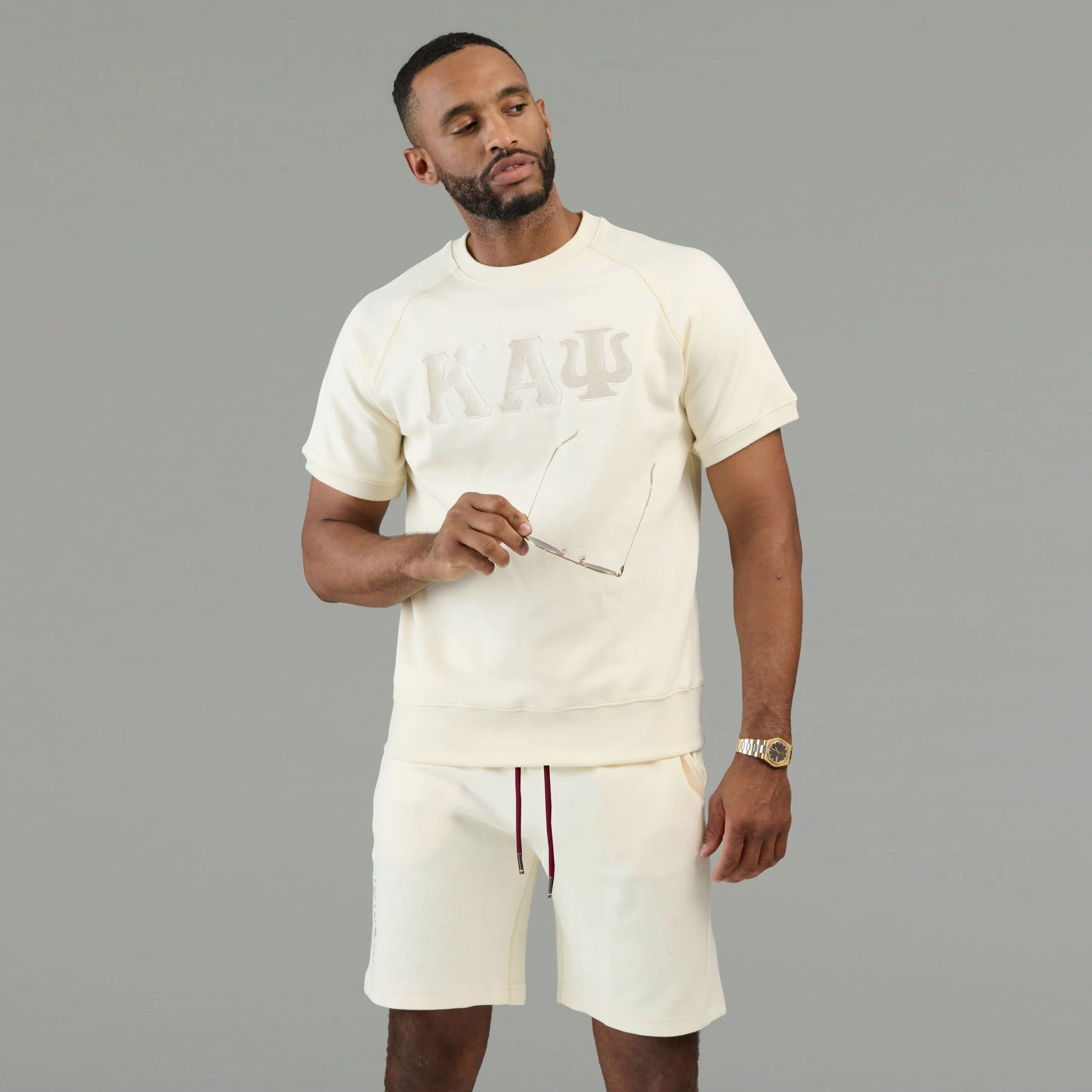 Kappa Alpha Psi 3-Letter Tonal Short Sleeve Crewneck-FINAL SALE