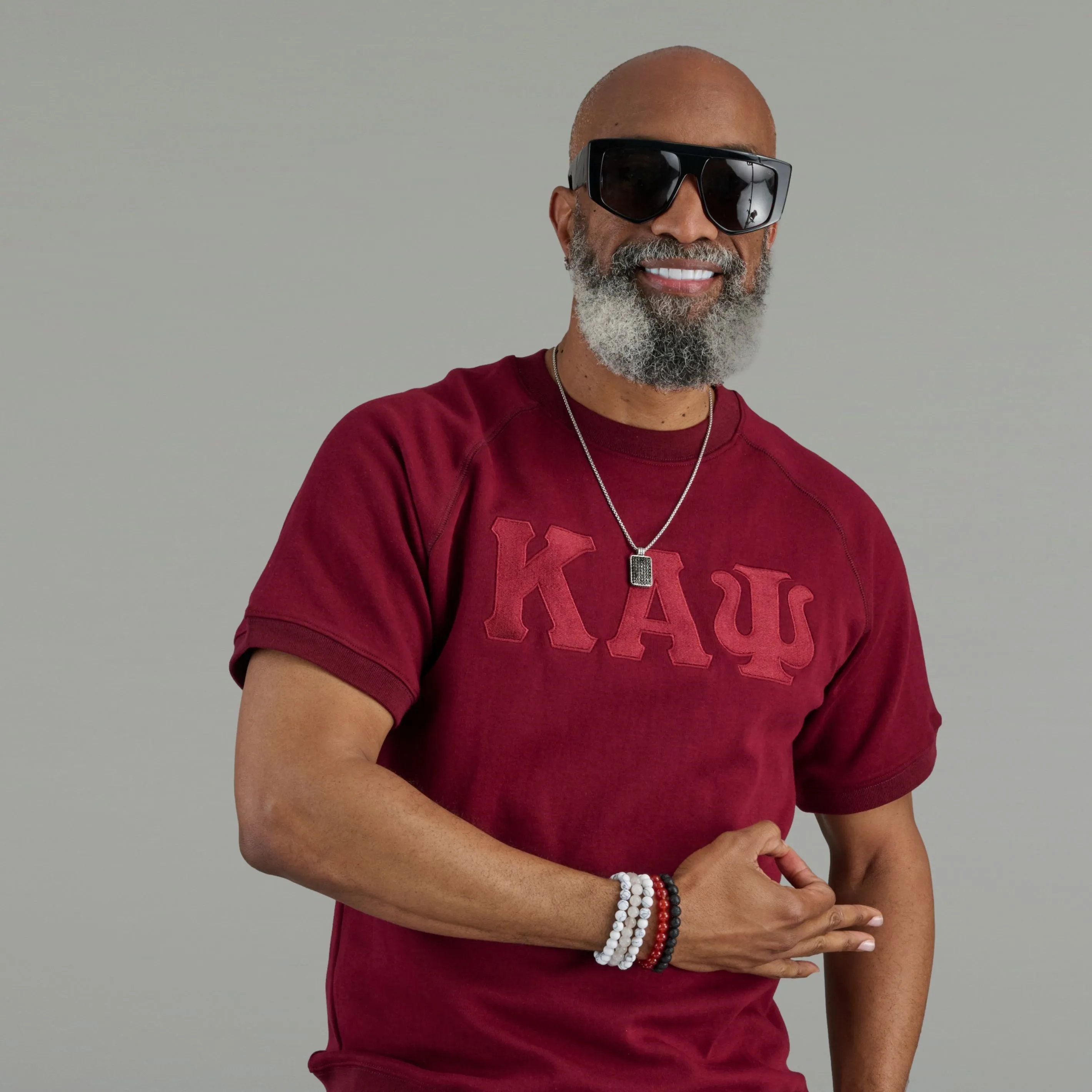 Kappa Alpha Psi 3-Letter Tonal Short Sleeve Crewneck-FINAL SALE
