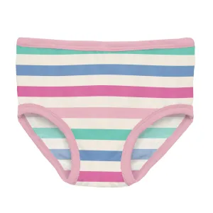 Kickee Pants Skip to My Lou Stripe Print Girl's Underwear