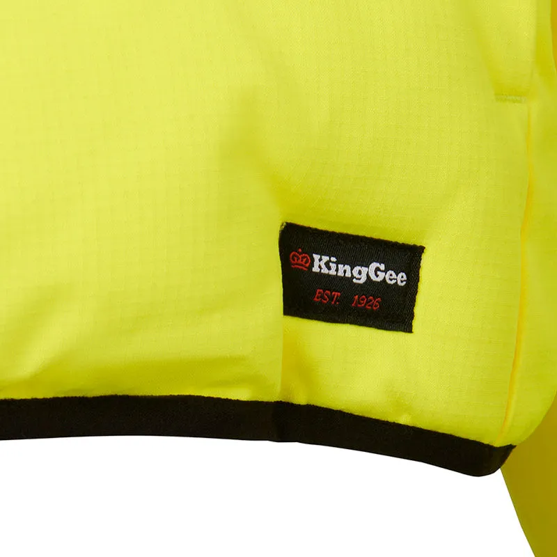KingGee Men's Originals Hi Vis Biomotion Water Repellent Puffer - Yellow