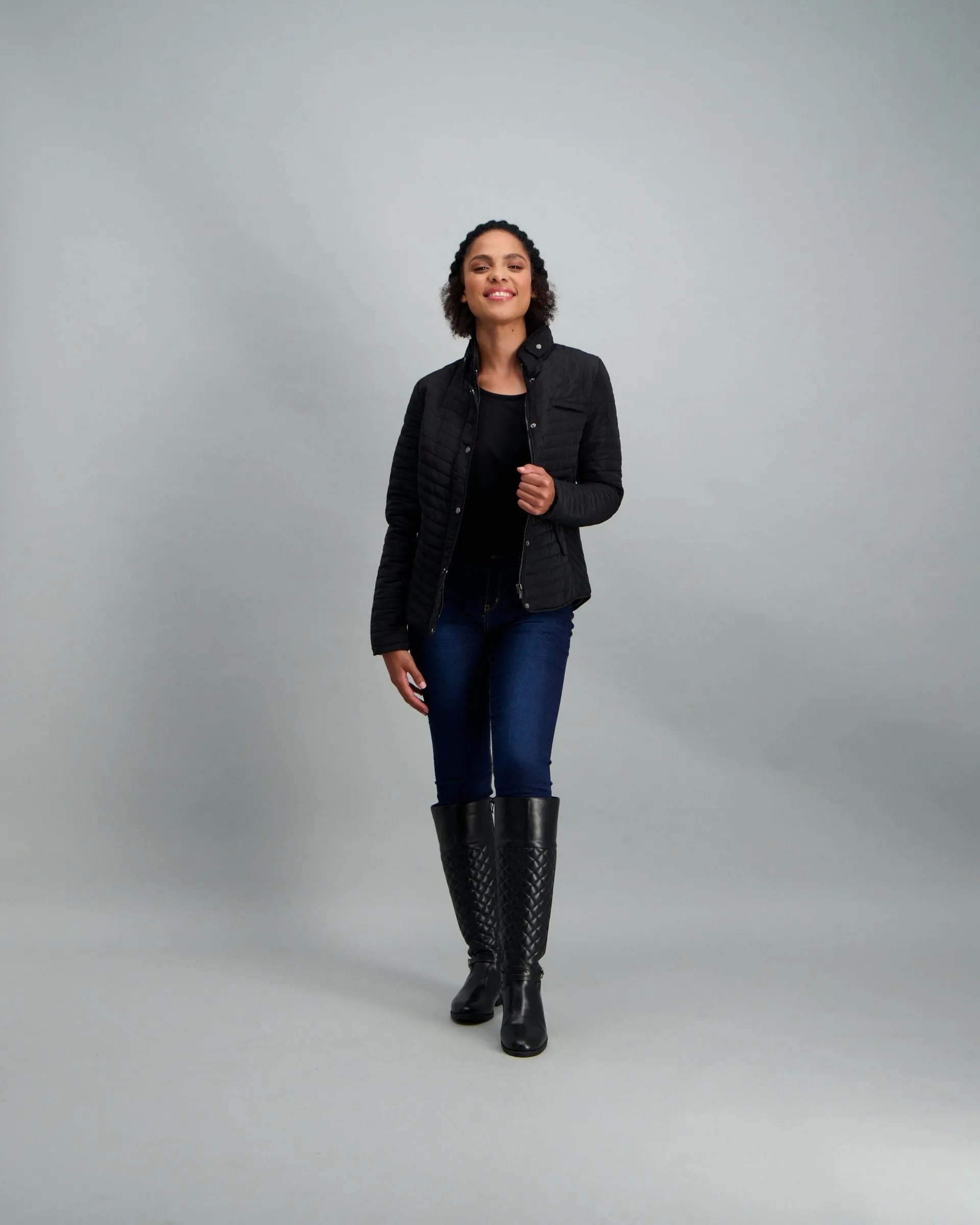 Ladies Basic Puffer Jacket - Black