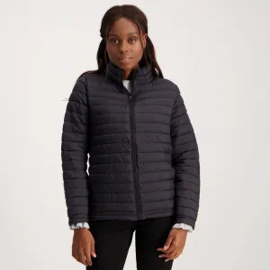 Ladies-Long Sleeve Feather Puffer - Black