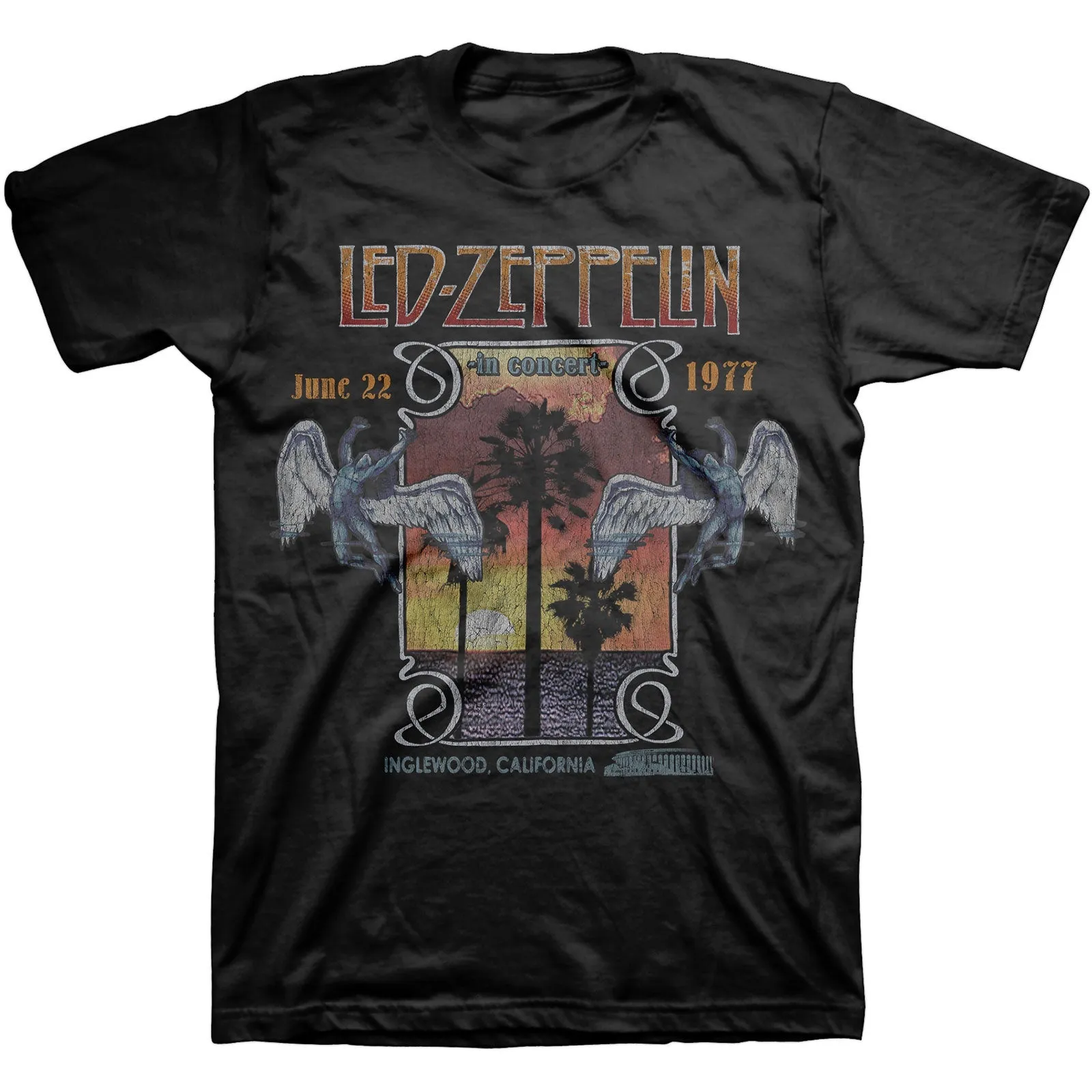Led Zeppelin Unisex T-Shirt: Inglewood (RO)