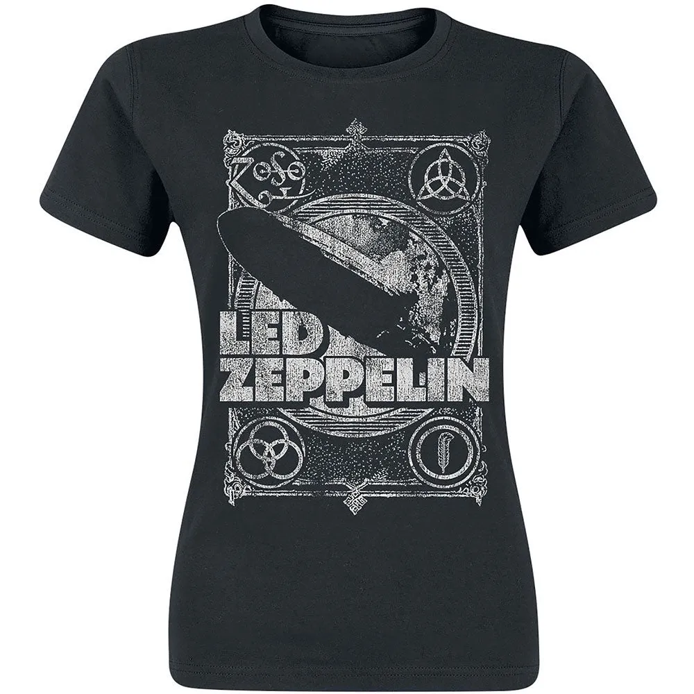 Led Zeppelin Vintage Print Girls T-Shirt