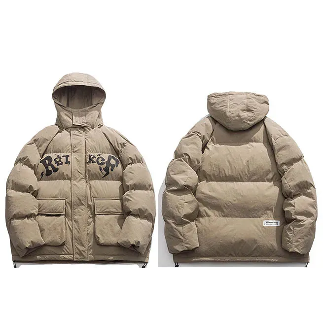 Letter Graphic Puffer Jacket