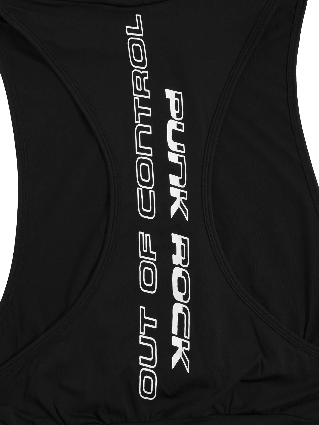 Letter Graphic Sleeveless Hooded Sports Sweatshirt