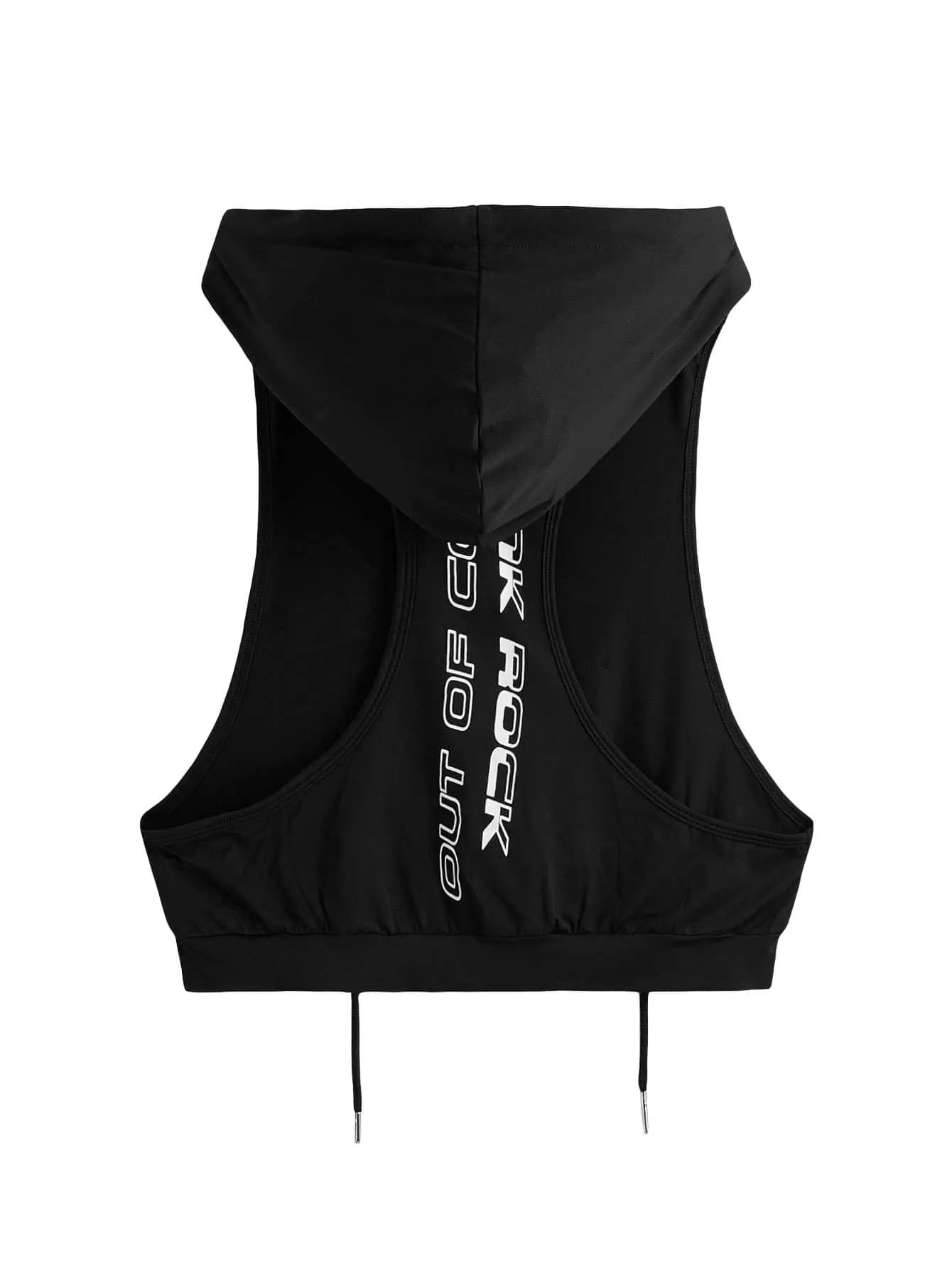 Letter Graphic Sleeveless Hooded Sports Sweatshirt