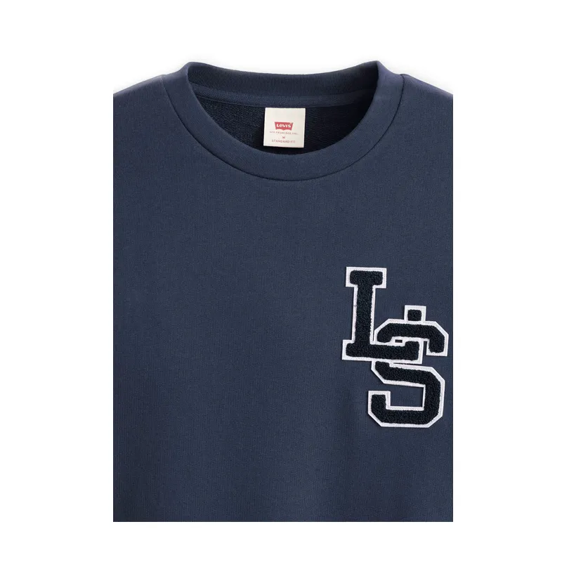 Levi's® Skate - Standard Graphic Crew Letterman - Dress Blue SALE