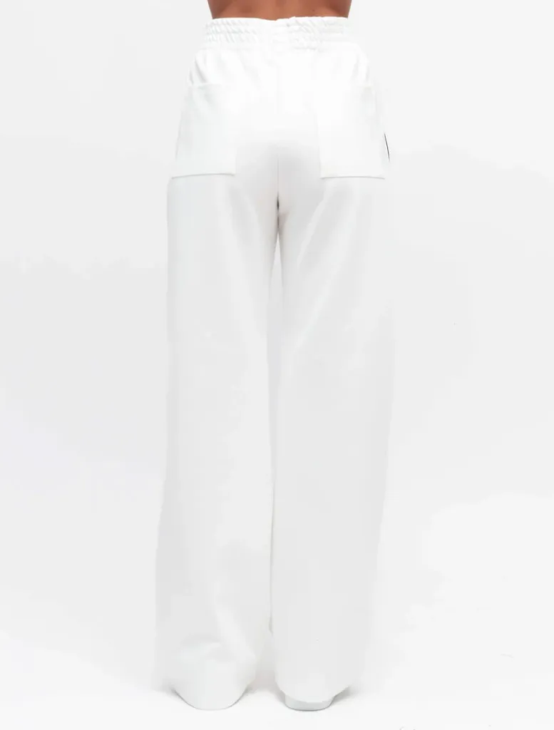 Line Up Pant - White w Black Stripe