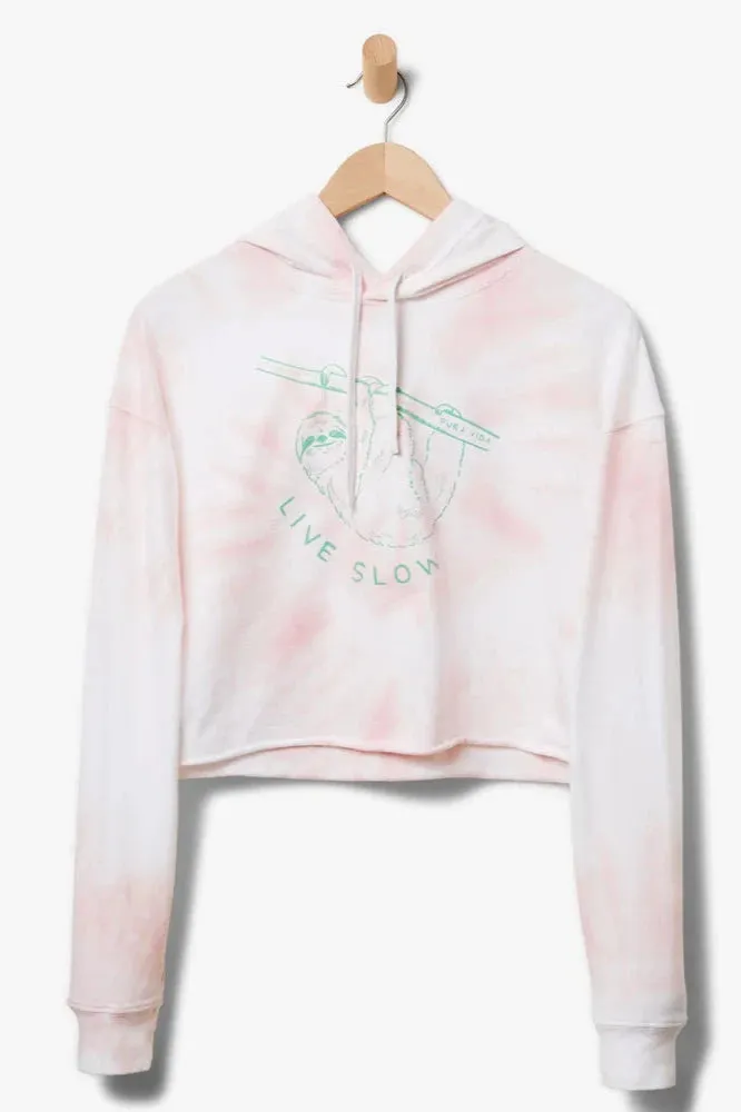 Live Slow Crop Hoodie