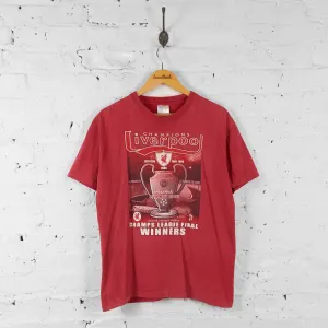 Liverpool Champions League Winners T Shirt - Red - M