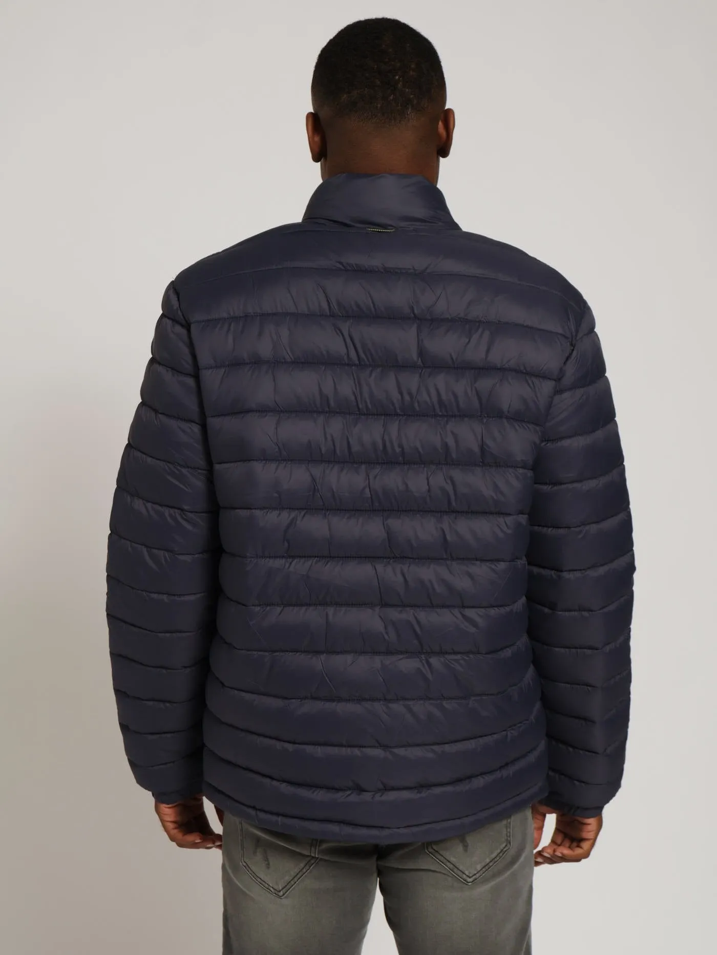 Long Sleeve Puffer Jacket - Navy