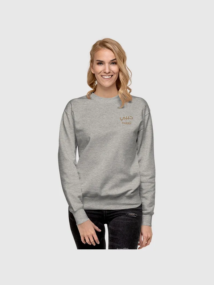 Love is Blind Habibi Pocket Logo Embroidered Crewneck Sweatshirt