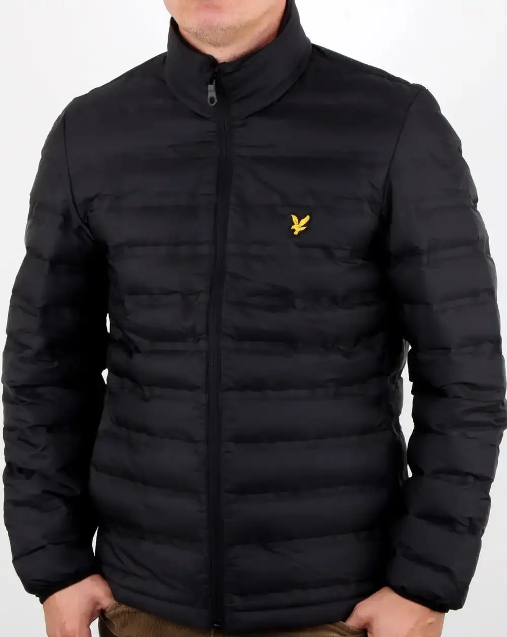 Lyle & Scott Funnel Neck Wadded Jacket Black