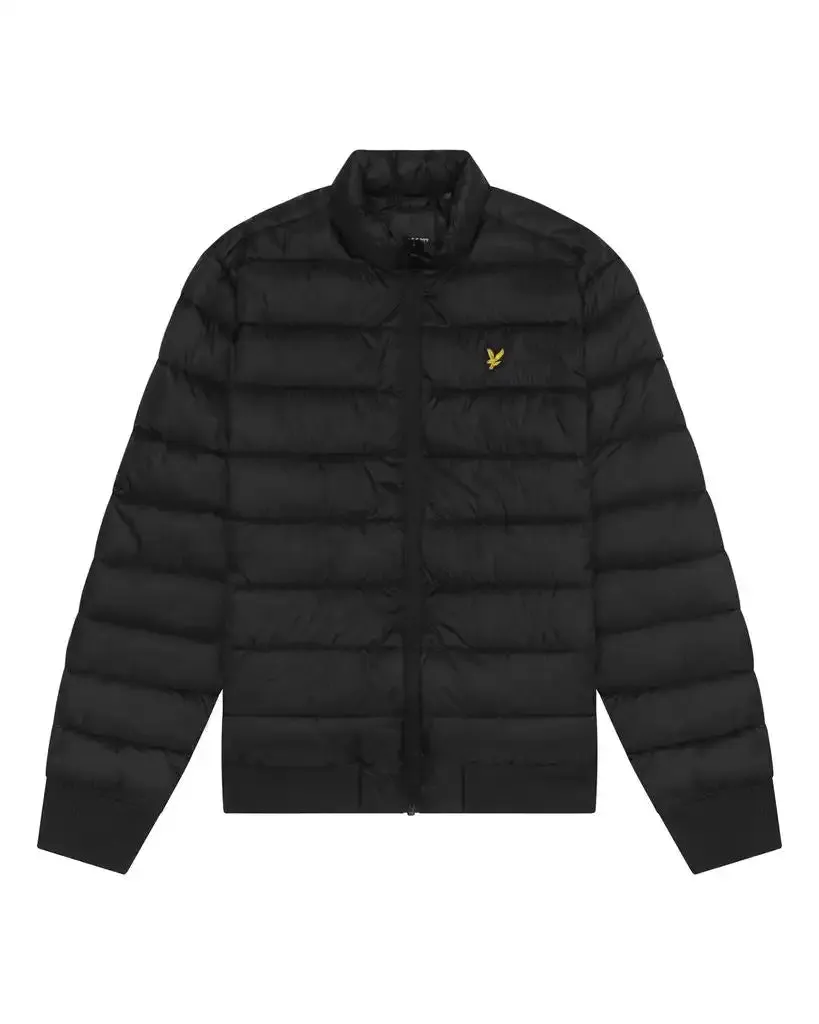 Lyle & Scott Funnel Neck Wadded Jacket Black