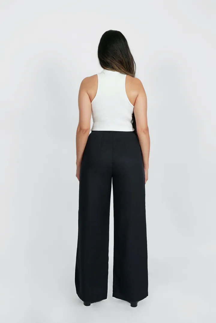 Lyocell Curvy Wide Leg Pants