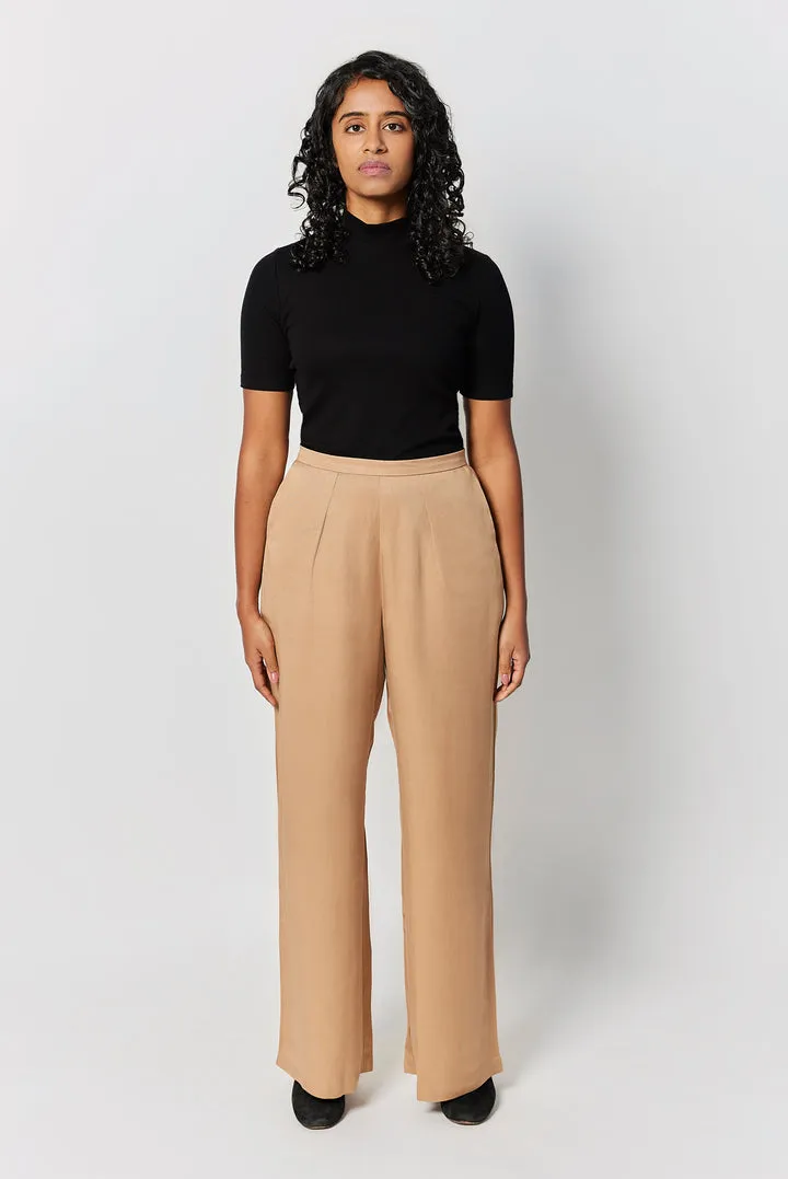 Lyocell Curvy Wide Leg Pants