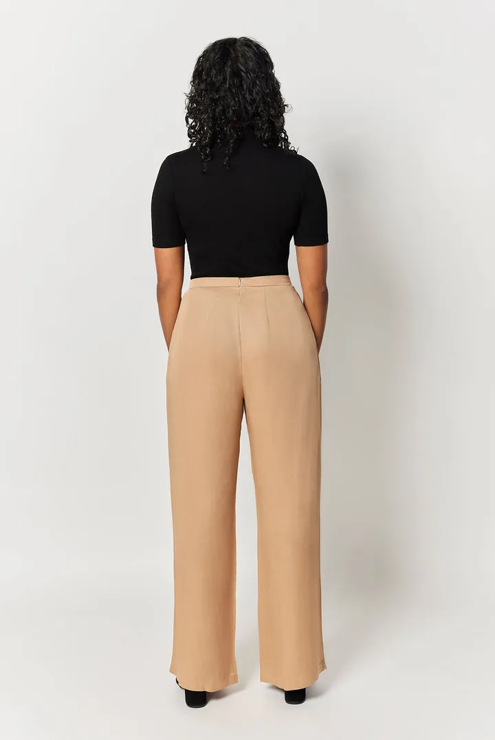 Lyocell Curvy Wide Leg Pants