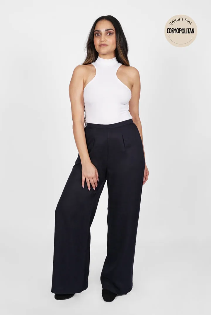 Lyocell Curvy Wide Leg Pants