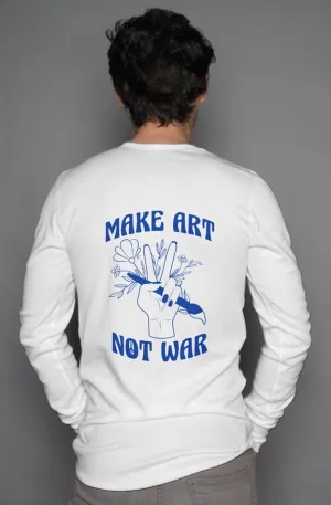 Make Art Not War Henley Shirt (Help Israel!)