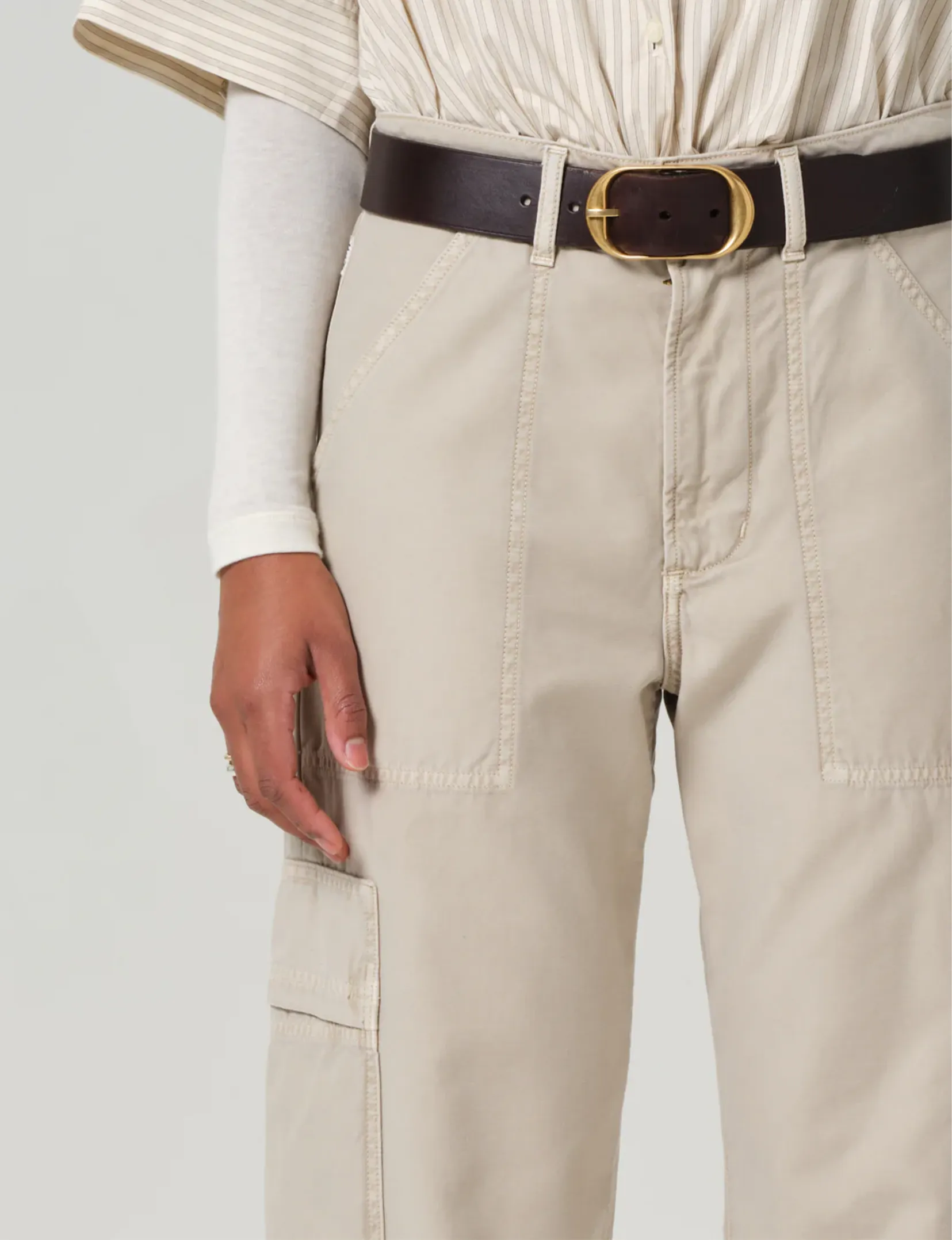 Marcelle Low Slung Cargo Pants, Burnished Quartz