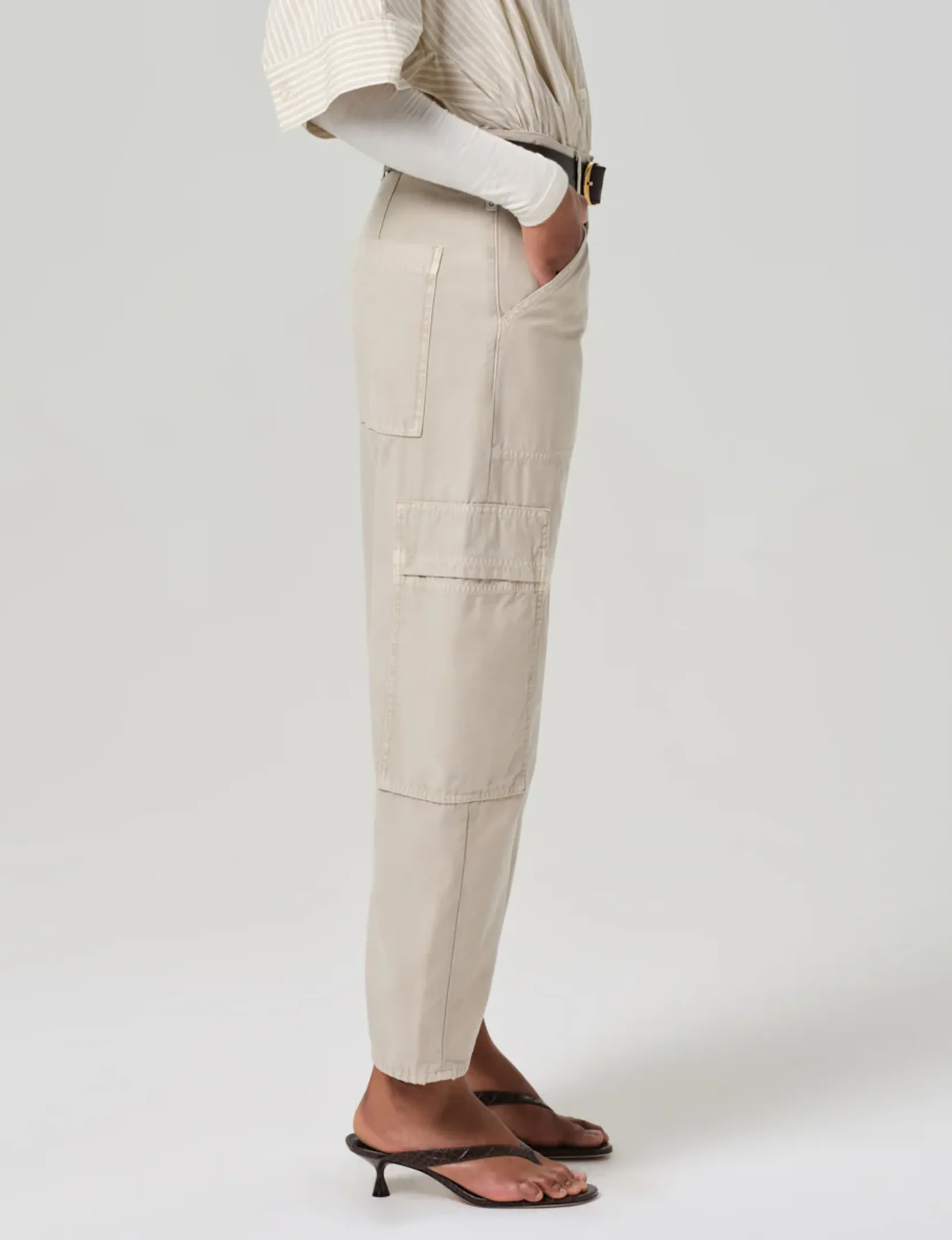 Marcelle Low Slung Cargo Pants, Burnished Quartz