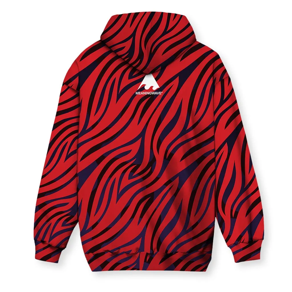 Meaningwave Rick James Neon Zebra Men's Zip-Up Hoodie