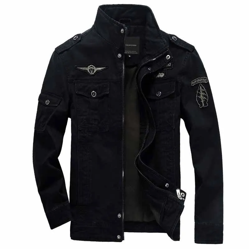 Men jacket jean military Plus size 6XL army soldier cotton Air force one male clothing Spring Autumn Mens jackets Asian size 331