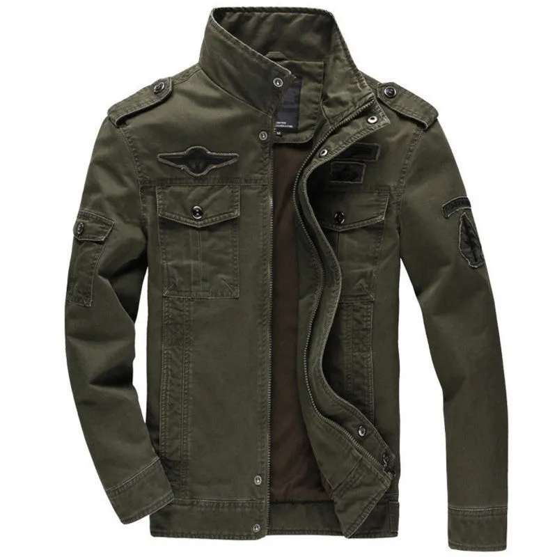 Men jacket jean military Plus size 6XL army soldier cotton Air force one male clothing Spring Autumn Mens jackets Asian size 331