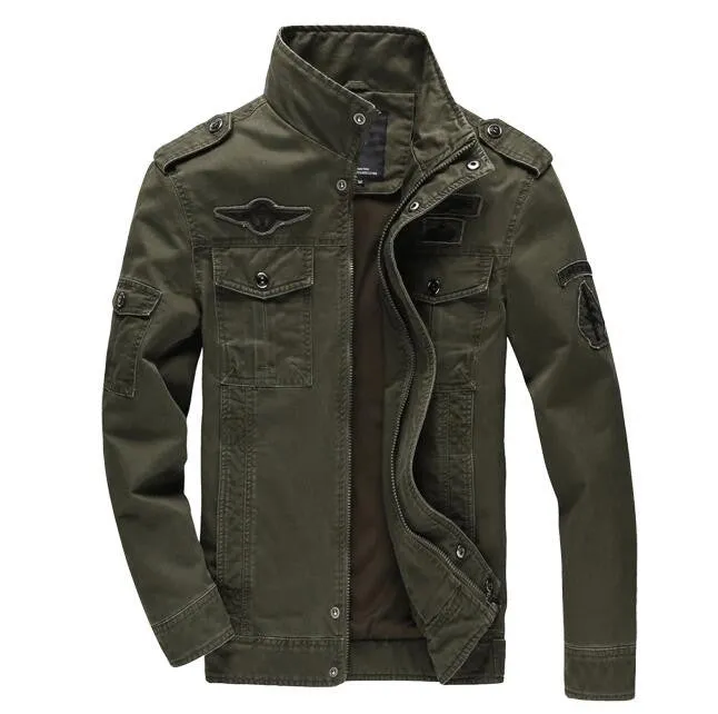 Men jacket jean military Plus size 6XL army soldier cotton Air force one male clothing Spring Autumn Mens jackets Asian size 331