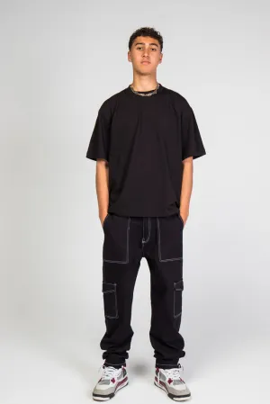 Men STITCHED Denim Cargo