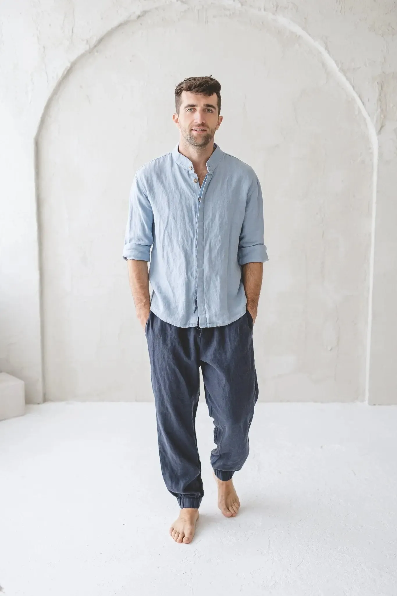 Men's Cargo Linen Pants