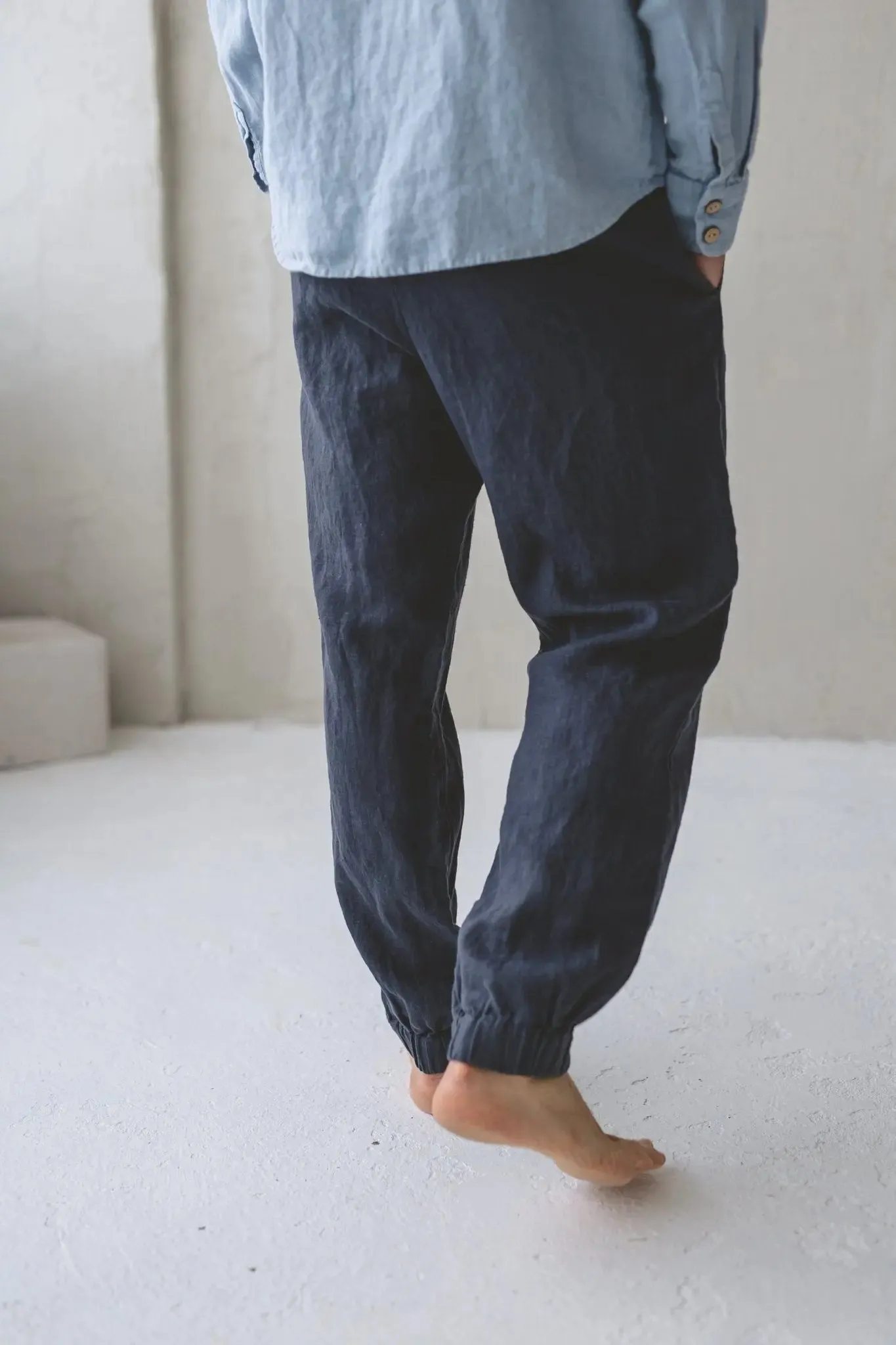 Men's Cargo Linen Pants