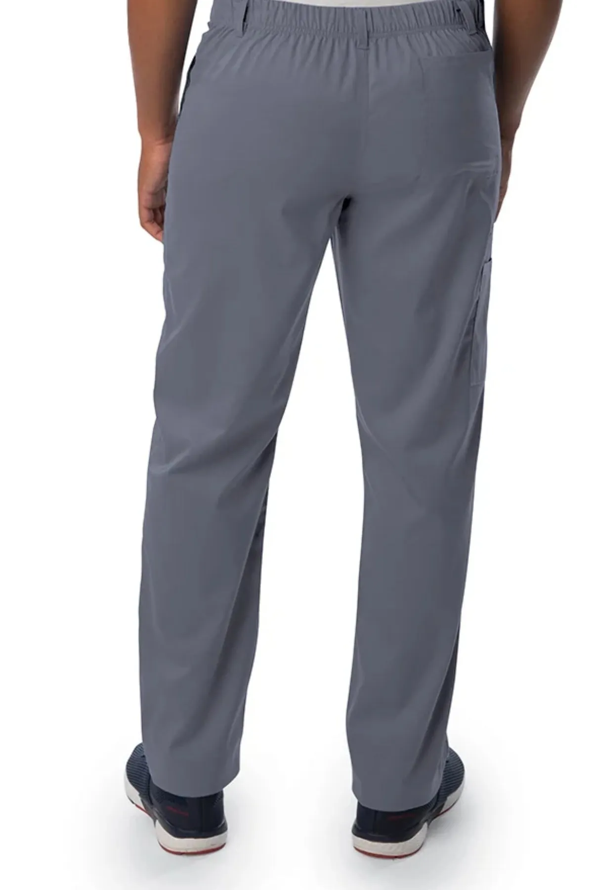 Men's Drawstring Cargo Pants with Angled Patch Pockets