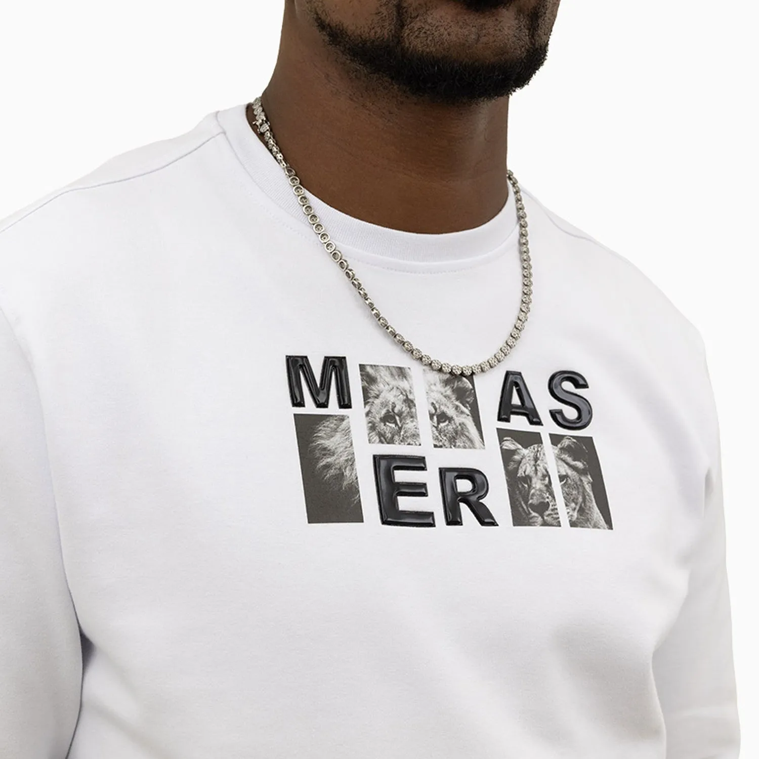 Men's Lion Graphic Crew Neck Sweatshirt