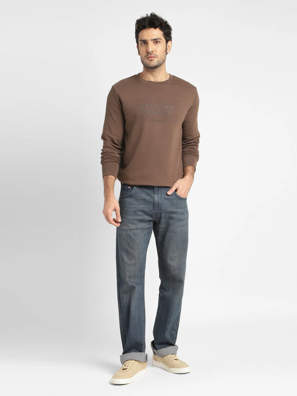 Men's Printed Crew Neck Sweatshirt