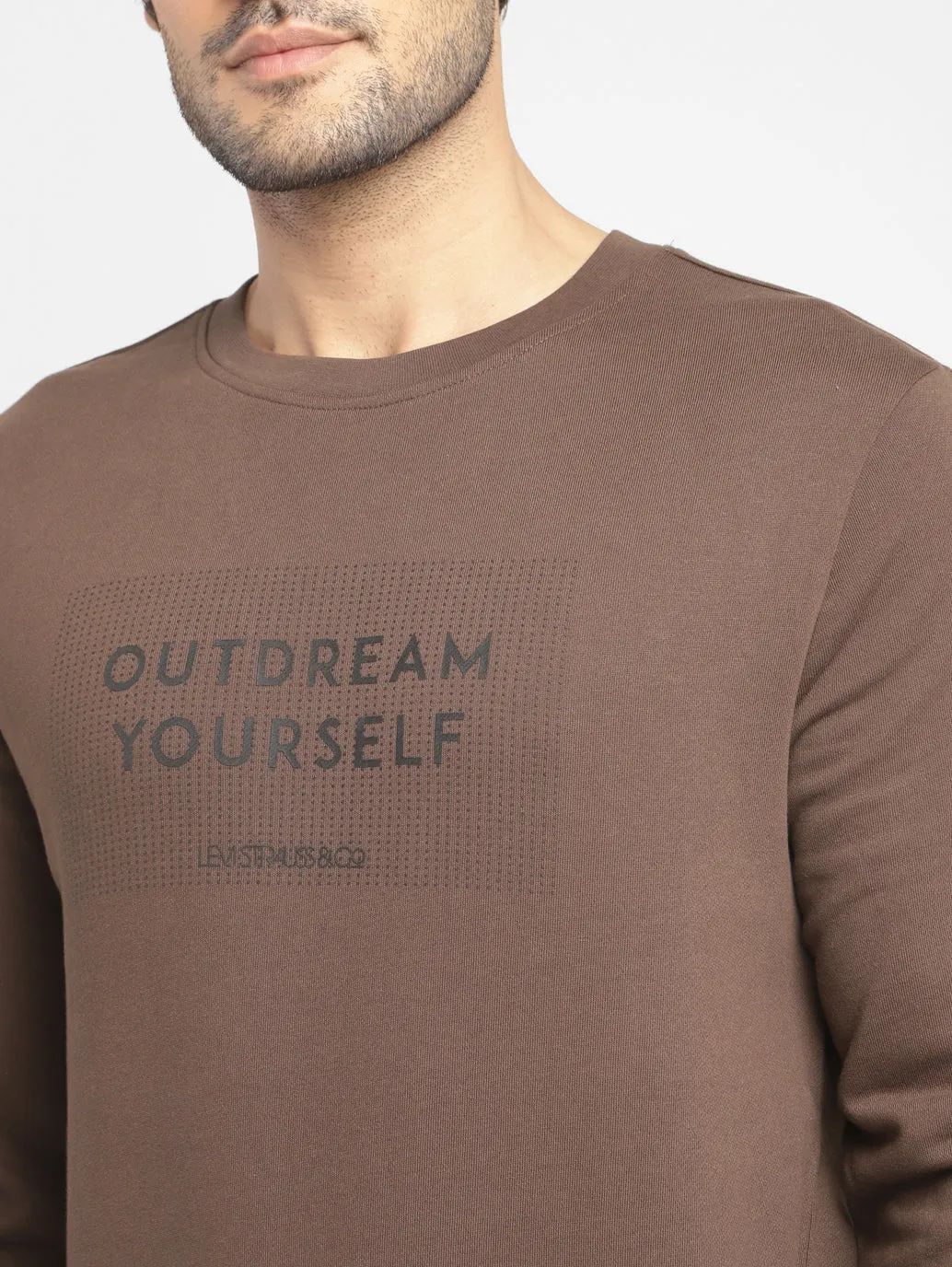 Men's Printed Crew Neck Sweatshirt