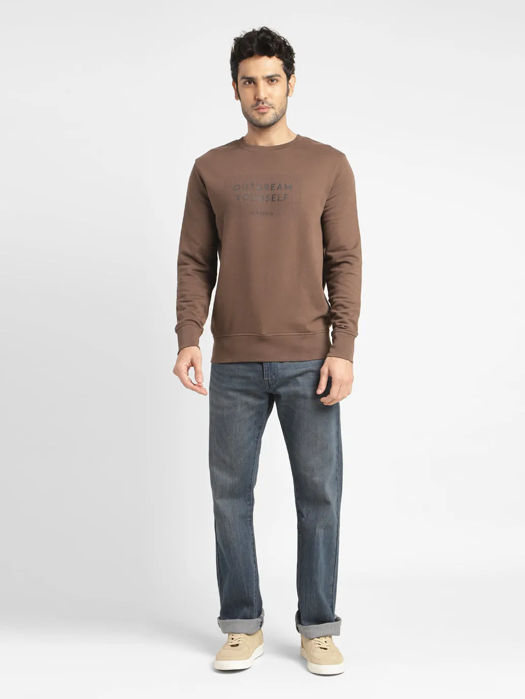 Men's Printed Crew Neck Sweatshirt