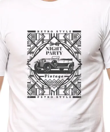 Men's Tshirt - DRON VINTAGE - ABA53 White