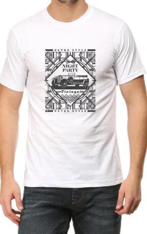 Men's Tshirt - DRON VINTAGE - ABA53 White