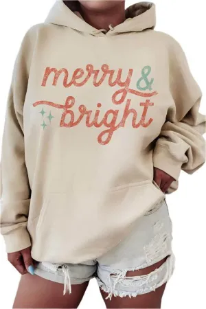 Merry and Bright Graphic Hoodie Plus Size