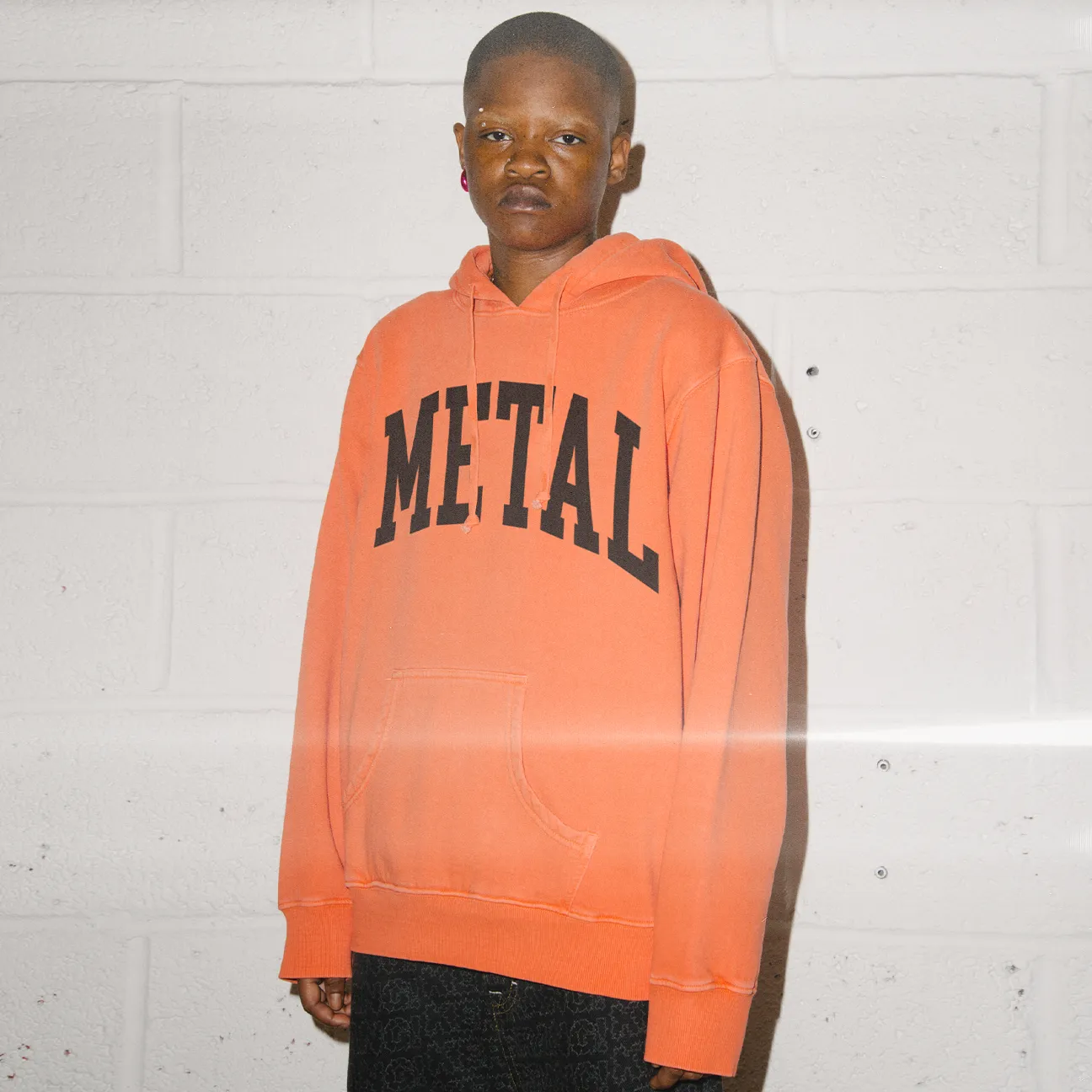 METAL HOODIE - ACID DYE ORANGE