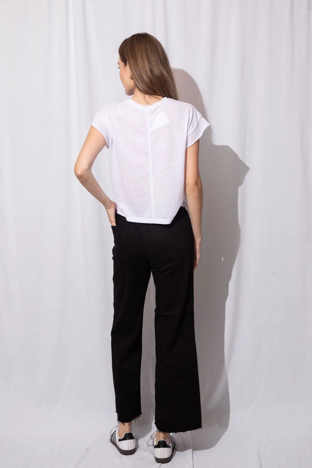 Mid Rise Wide Leg
