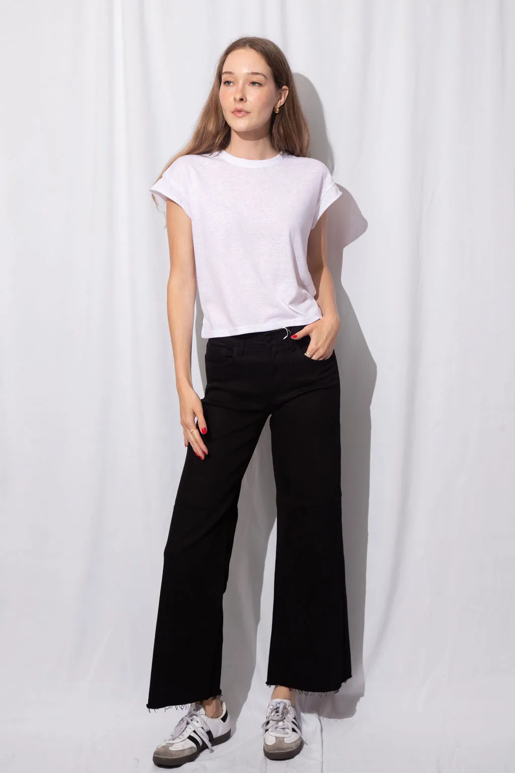 Mid Rise Wide Leg