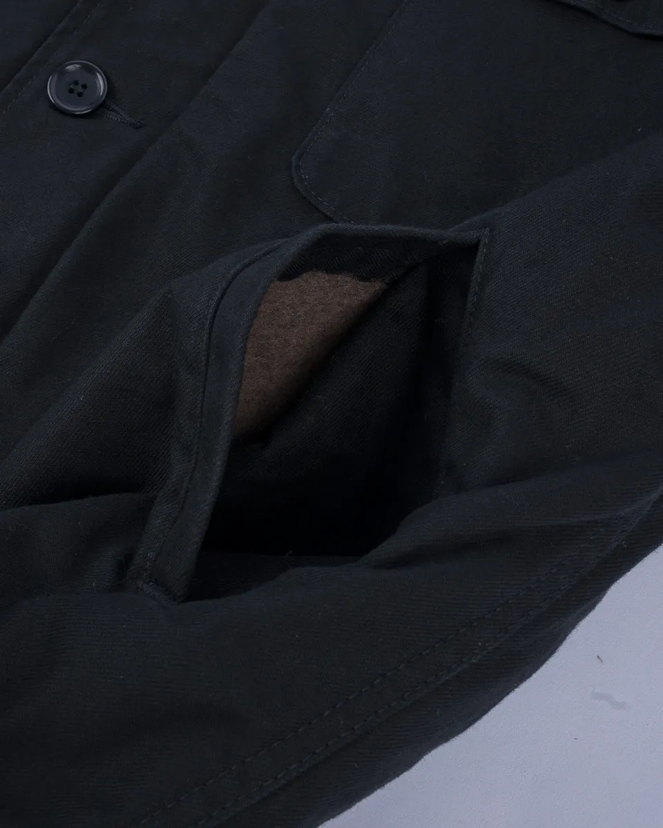 Military Serge A2 Deck Jacket - Black