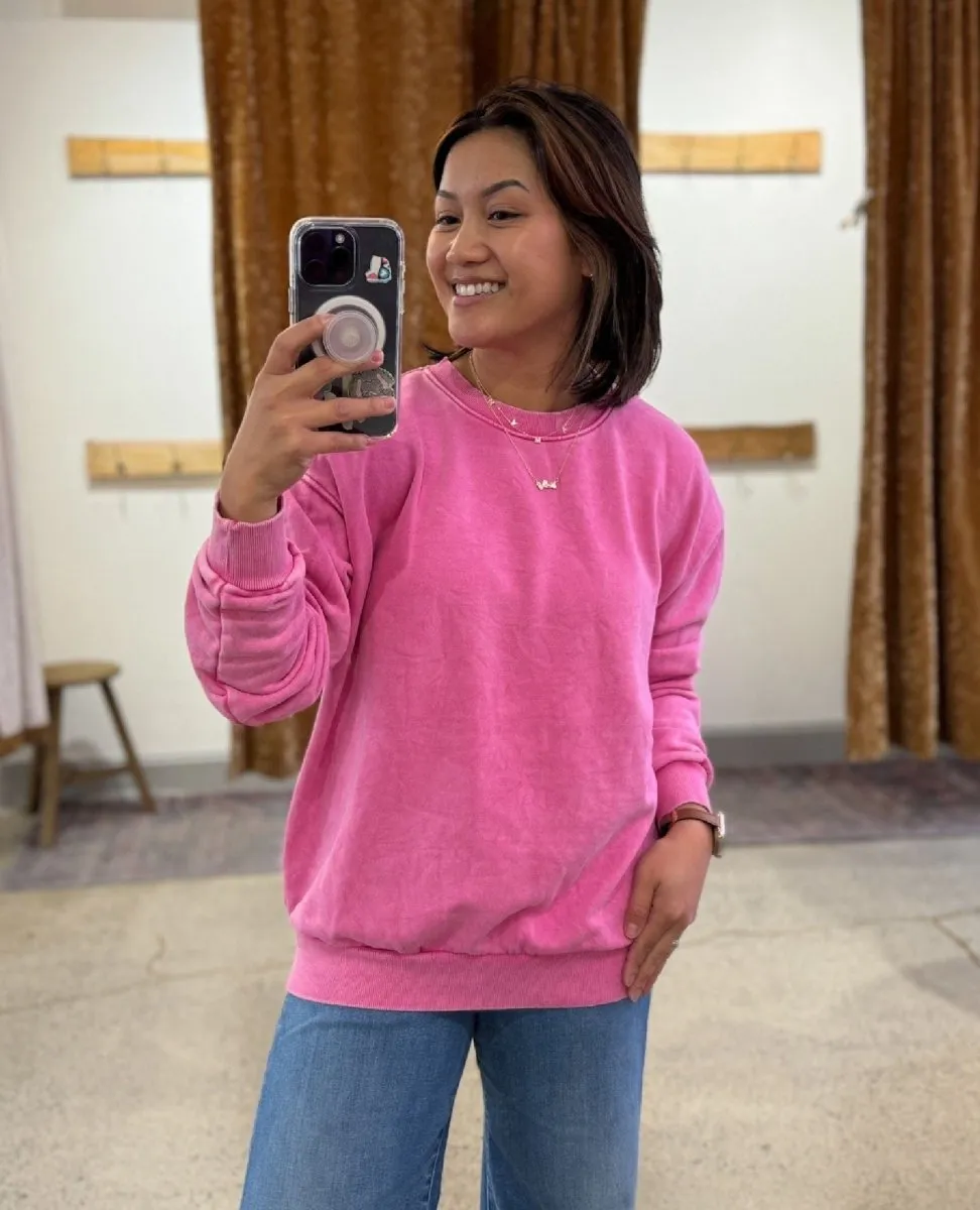 Mineral Sweatshirt Hot Pink